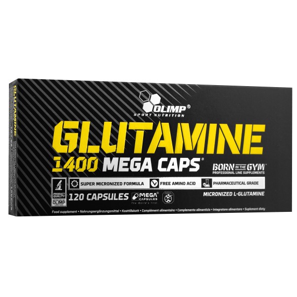 Glutamine 1400 Mega Caps 120kaps.