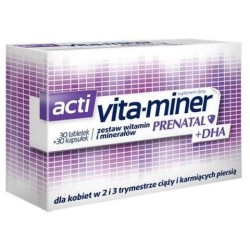 Acti Vita-miner Prenatal + DHA 30tab. + 30kaps.