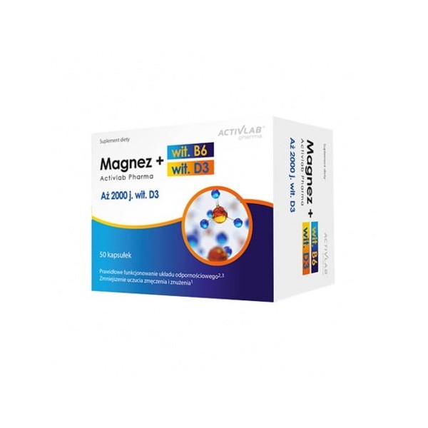 Pharma Magnez + D3 50kaps.