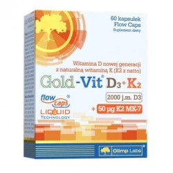 Gold-Vit D3+K2 2000IU 60kaps.