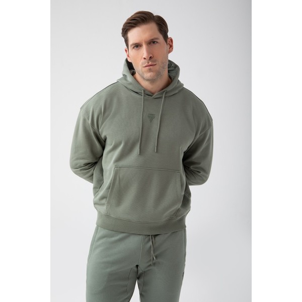 Zielona bluza męska z kapturem TW BASIC HOODIE 183 M GREEN