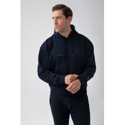 Granatowa bluza męska z kapturem TW BASIC HOODIE 184 M NAVY