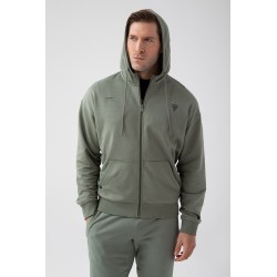 Zielona bluza rozpinana męska TW BASIC HOODIE ZIP 180 M GREEN