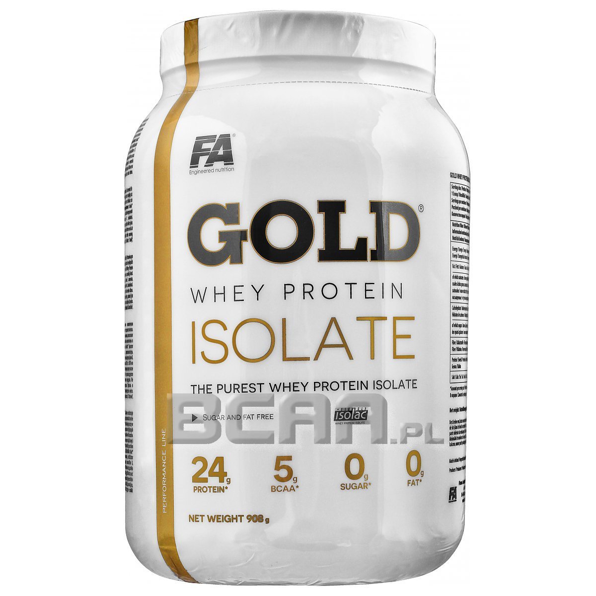 Gold Whey Protein Isolate Fitness Authority 908g • Sklep Bcaapl 9809