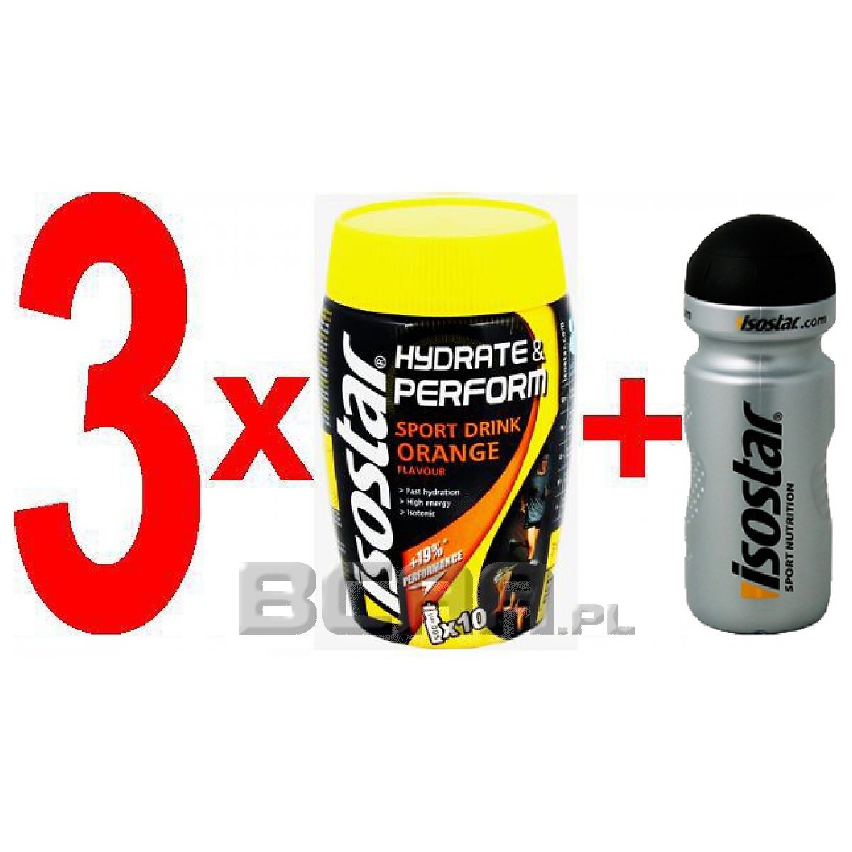 Isostar Sport Drink Isostar 3x 400g + Bidon Gratis! • Sklep BCAA.pl